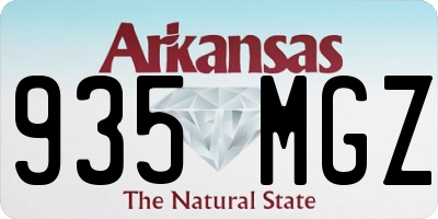 AR license plate 935MGZ