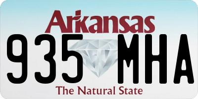 AR license plate 935MHA