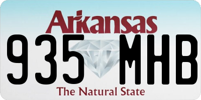 AR license plate 935MHB