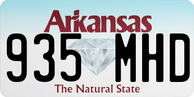 AR license plate 935MHD
