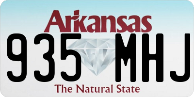 AR license plate 935MHJ