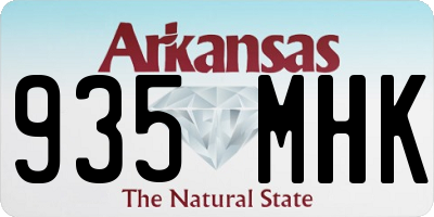 AR license plate 935MHK