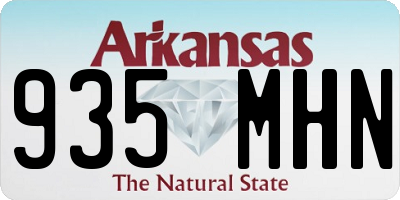 AR license plate 935MHN