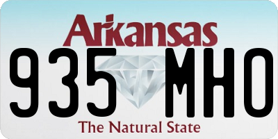 AR license plate 935MHO