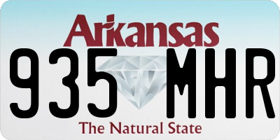 AR license plate 935MHR