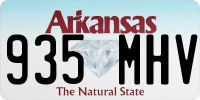 AR license plate 935MHV