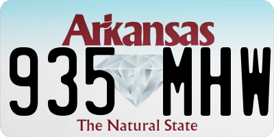AR license plate 935MHW