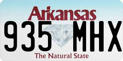 AR license plate 935MHX