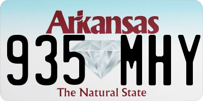 AR license plate 935MHY