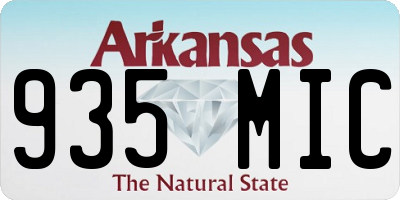AR license plate 935MIC