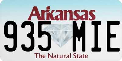 AR license plate 935MIE