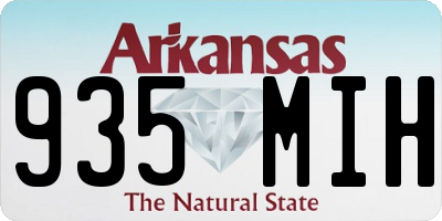 AR license plate 935MIH