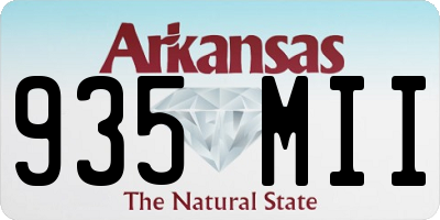 AR license plate 935MII