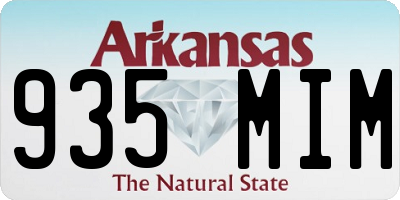 AR license plate 935MIM