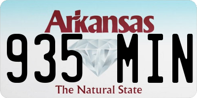 AR license plate 935MIN