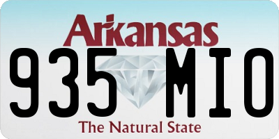 AR license plate 935MIO