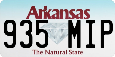 AR license plate 935MIP