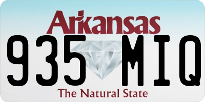 AR license plate 935MIQ