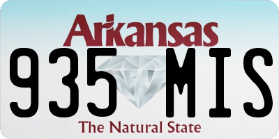 AR license plate 935MIS