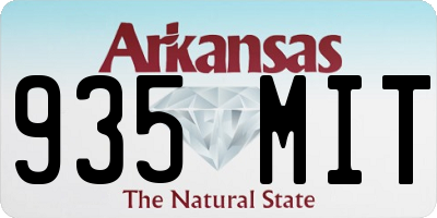 AR license plate 935MIT