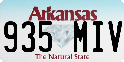 AR license plate 935MIV