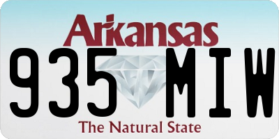 AR license plate 935MIW