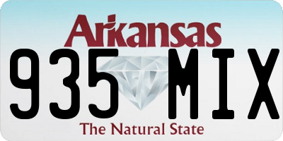 AR license plate 935MIX