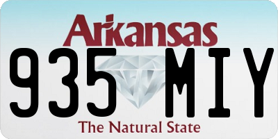 AR license plate 935MIY
