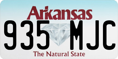 AR license plate 935MJC