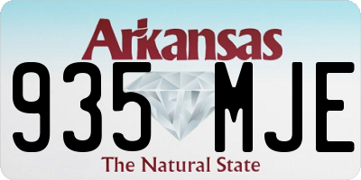 AR license plate 935MJE