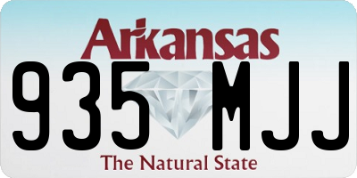 AR license plate 935MJJ