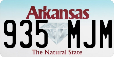 AR license plate 935MJM