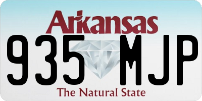 AR license plate 935MJP