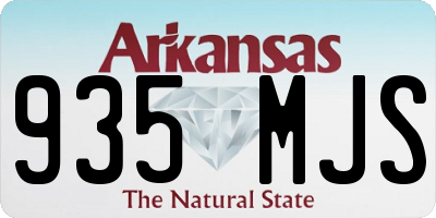 AR license plate 935MJS