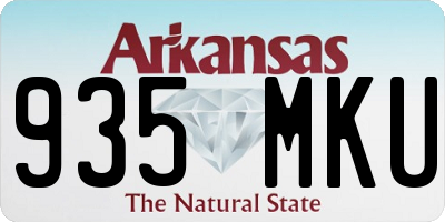 AR license plate 935MKU