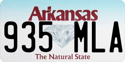 AR license plate 935MLA