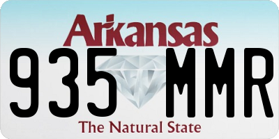 AR license plate 935MMR