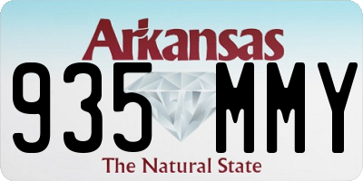 AR license plate 935MMY