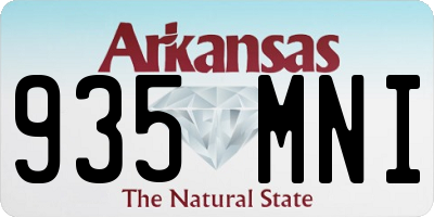 AR license plate 935MNI