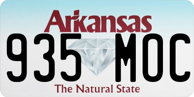 AR license plate 935MOC