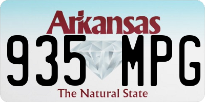AR license plate 935MPG