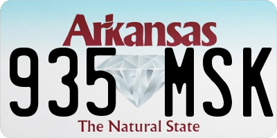 AR license plate 935MSK