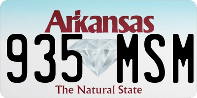 AR license plate 935MSM