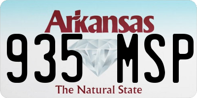 AR license plate 935MSP