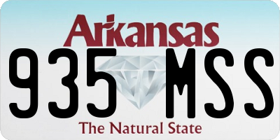 AR license plate 935MSS