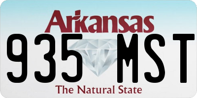 AR license plate 935MST