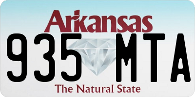 AR license plate 935MTA