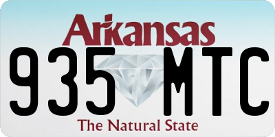 AR license plate 935MTC