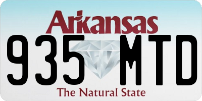 AR license plate 935MTD