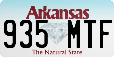 AR license plate 935MTF